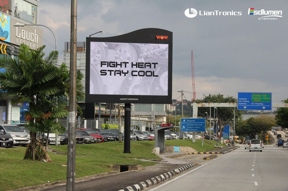 Digitale werbeplakat im outdoor-bereich, malaysia